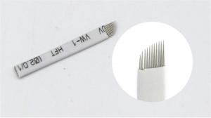 China Wholesale White Color Semi Permanent Make Up Mibroblading Tattoo Needles on sale