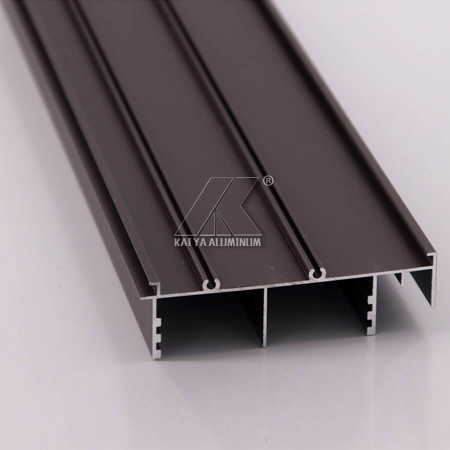 ISO9001 Alloy Aluminum Window Extrusion Profiles Bronze Powder Coating for sale