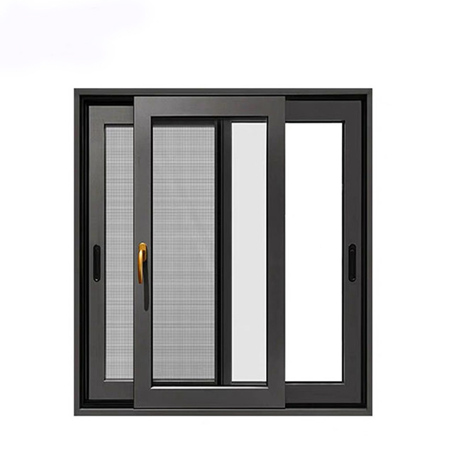 Cheap House Black Aluminum Sliding Window Frame 1.4mm Interior wholesale