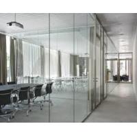 China 12mm Aluminium Frame  Movable Glass Office Partitions Solid Interior for sale
