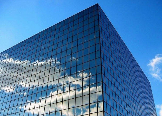 China Curtain Wall Exterior Low E Insulated Glass , Energy Saving Low Emissivity Glass for sale