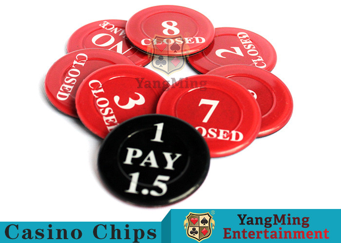 Cheap Red / Black Anti - Fade Casino Game Accessories 40 Mm Plastic Insurance Code Set wholesale