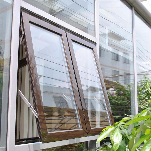 Double Glazing Aluminum Storm Windows Rain Proof Breathable Alloy Awning Window for sale