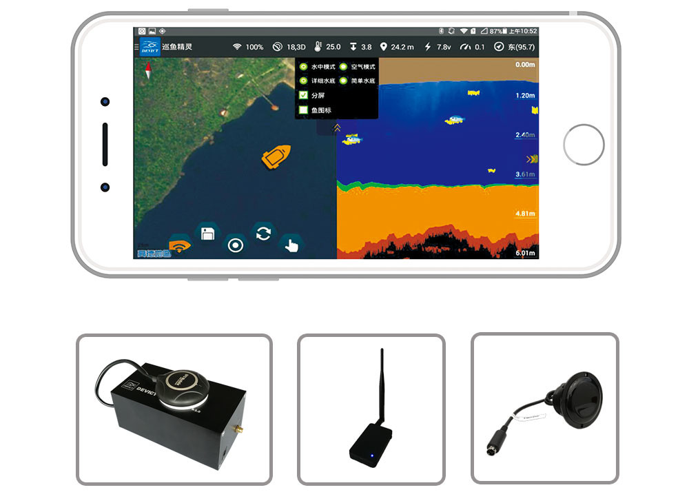 Cheap DEVICT Fishing Robot  simple- touch operation / wireless fish finder fishing robot wholesale