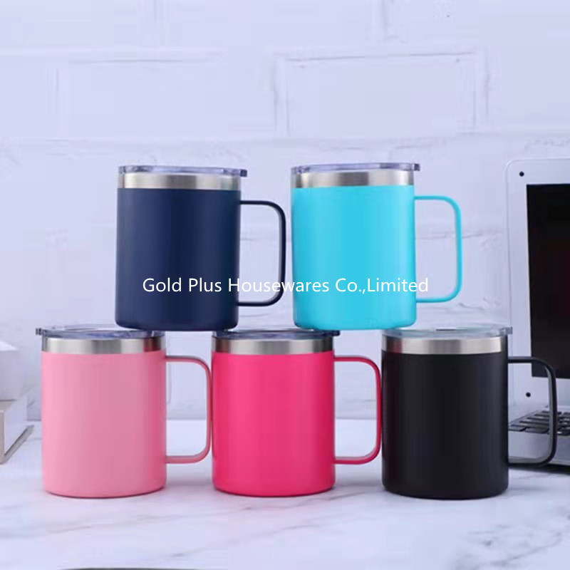 China Camping Stainless Steel Mug With Spill Proof Lid 330ml Multi Purpose Beer Coffee Milk Drinking Cup on sale