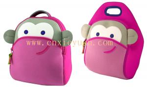 China Monkey Pink Preschool Toddler Backpack and Lunch Bag Set on sale