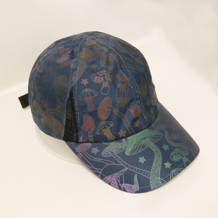 Cheap OEM/ODM ACE brand 100% polyester reflective print sport golf baseball hat cap wholesale