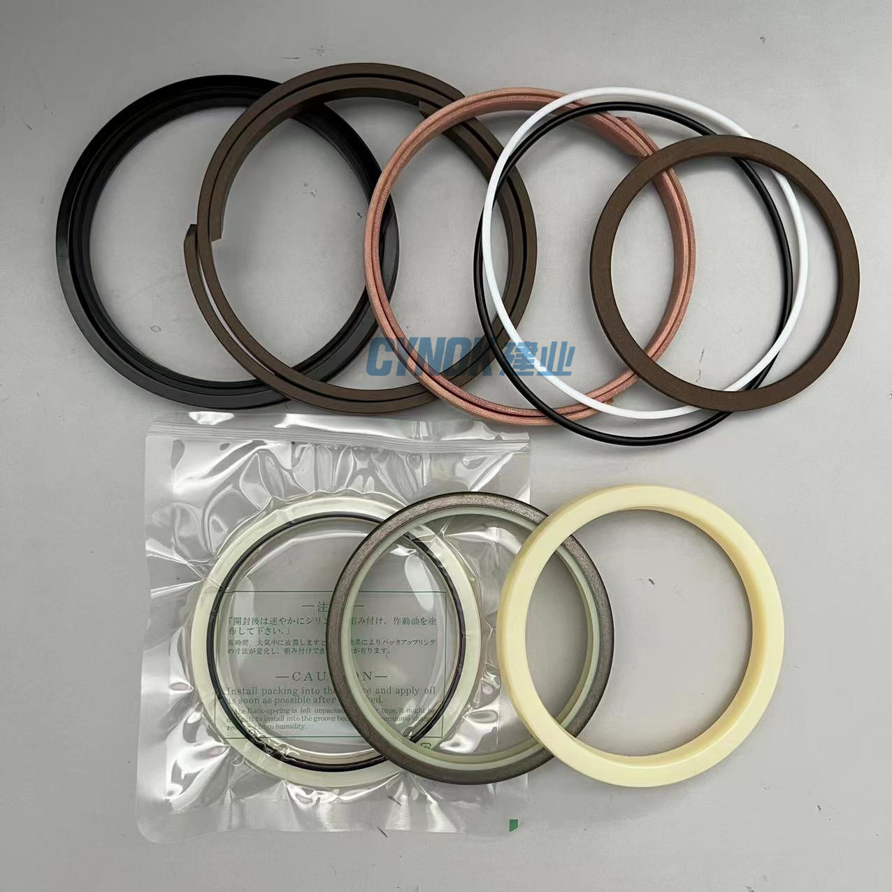 China SY215C - 8 Dipper Arm Cylinder Seal Kit Excavator Hydraulic Seal Kits on sale