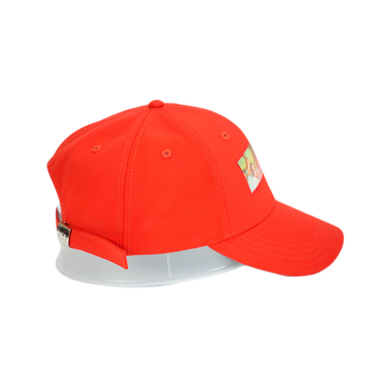 Cheap Unisex Red 6 Panel Structured Custom Baseball Hats Sublimation Logo wholesale