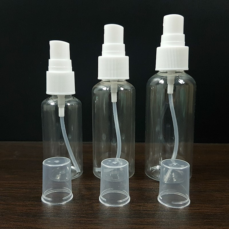 China 100ml 120ml 355ml plastic screw cap nozzle pump sprayer pet bottle hand sanitizer spray bottle manufacturer on sale