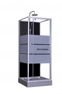 Cheap Fashion Pivot Door， Corner Shower Stalls , Square Shower Cabin with Grey acrylic tray wholesale