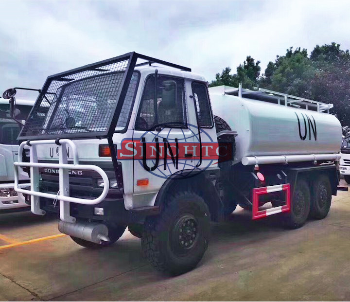 China 6x6 Water Tanker Truck For UN 10000 - 12000 Liters Volume Three Axle on sale