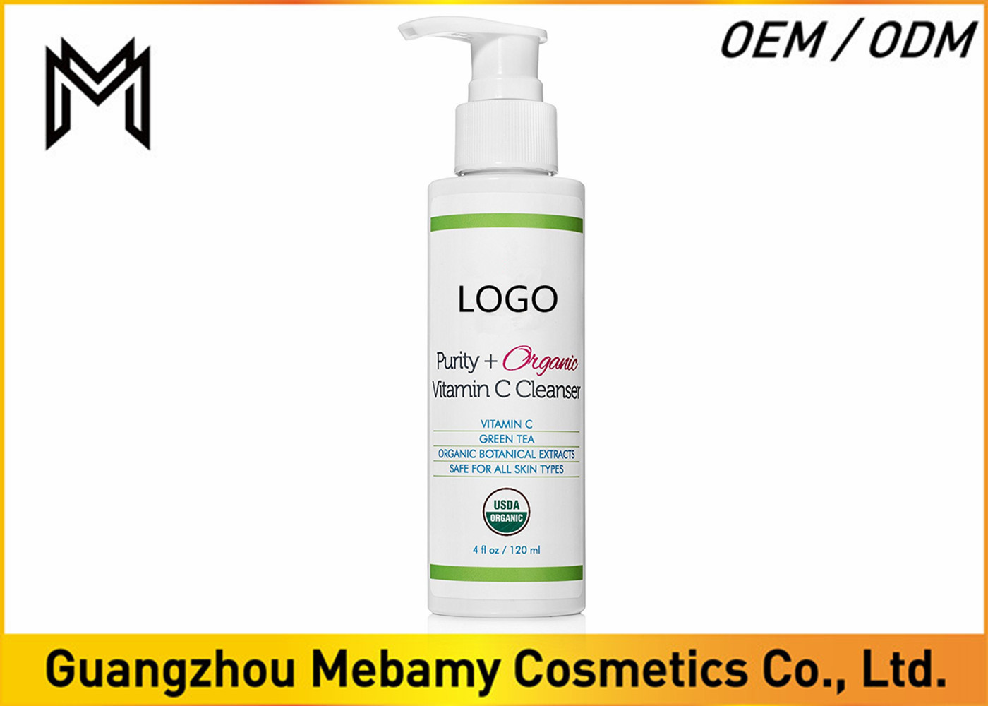 Organic Vitamin C Deep Cleansing Face Wash For Oily Skin Botanical Extracts