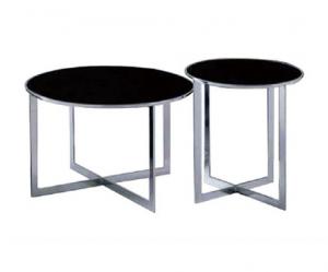 China Small End Round Metal Coffee Table With Metal Legs For Showroom 450 * 480mm on sale