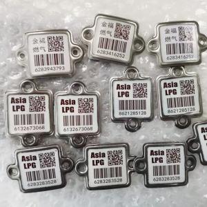Cheap LPG Cylinder Metal Barcode Tags Anti Rust Waterproof OEM wholesale