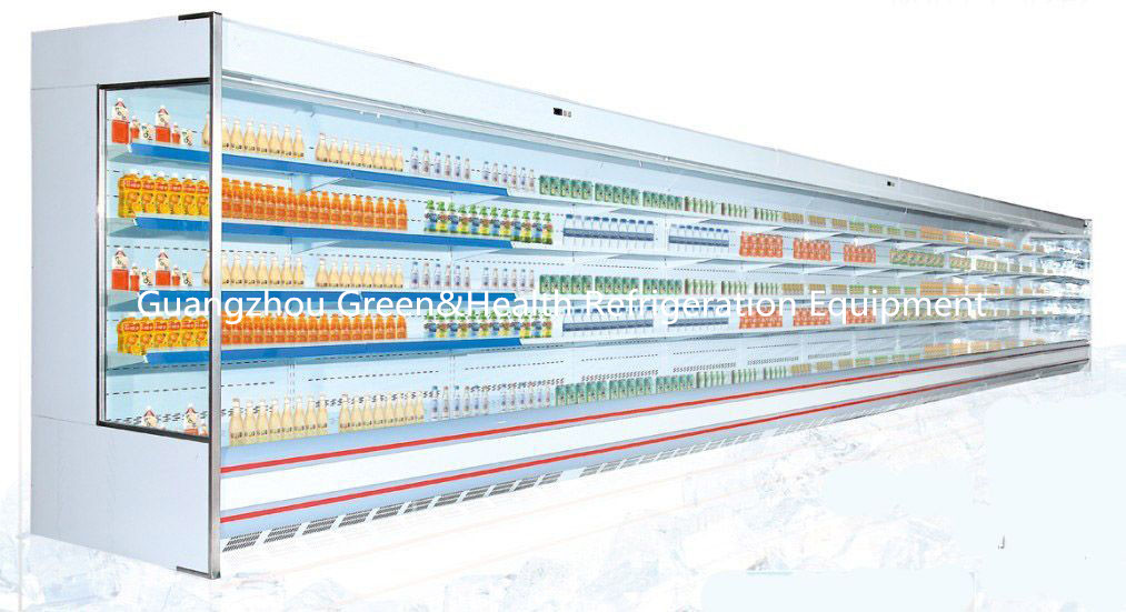 Quality Blue 5 Tired Multideck Refrigerated Display Pansonic With Low Front for sale