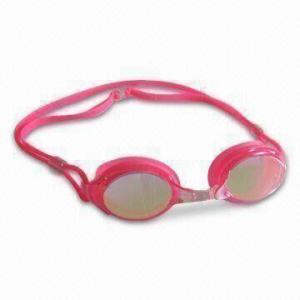 Cheap Anti-fog Racing Swimming Goggles, Made of Silicone, Nontoxic and Eco-friendly wholesale