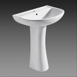 China A32008 Single Hole Bathroom Ceramic / porcelain pedestal hand wash basin stainless steel on sale
