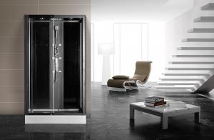 Cheap Matt Black Profiles Corner Walk In Shower Enclosures 1200 X 900 Rectangular Grey wholesale