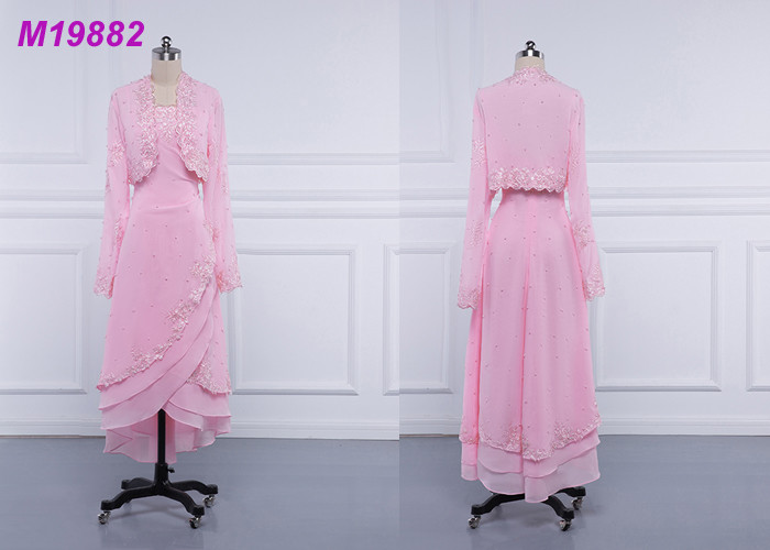China Push Off Premium Mother Of The Bride Formal Gowns With Long Sleeve Embellished on sale