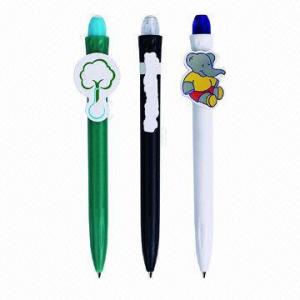Cheap Plastic Click-action Ballpoint Pens, Lightweight wholesale