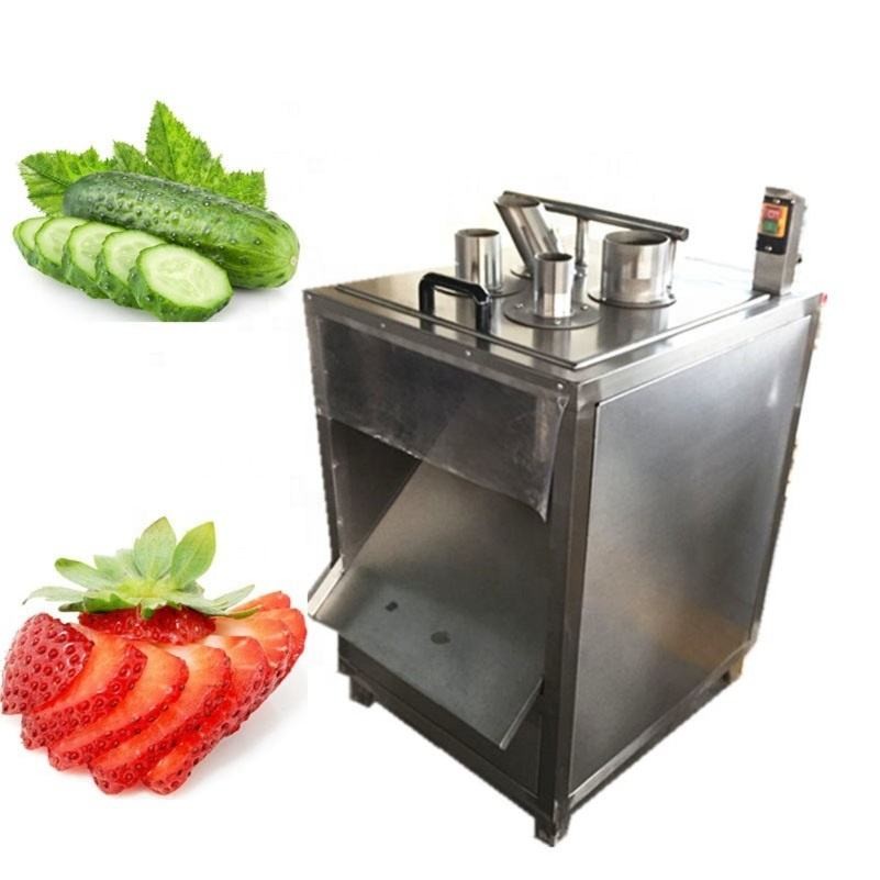 China Stainless Steel Vegetable Slicer Machine Industrial Fruit Cutting Machine 0.75KW on sale
