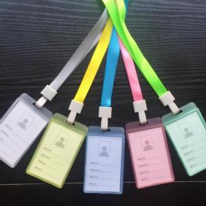 Cheap PVC 86x54mm Retractable ID Badge Holder With Lanyard wholesale