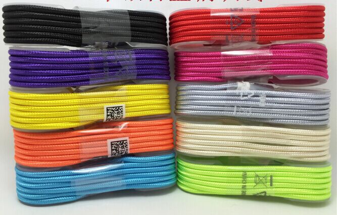 Braided USB Charging Cable For Samsung iphone HTC Sony LG Micro USB Wire Metal Head Plug