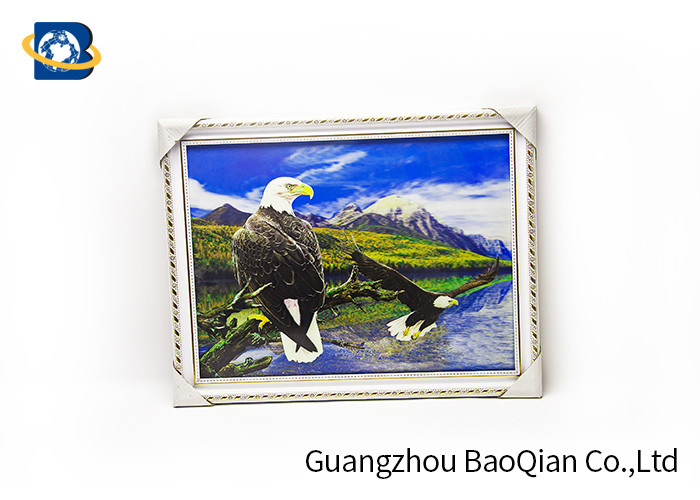 Cheap 3D Gift PET 3D Lenticular Pictures Flips Photo Of Eagle Animal Support Printing Service wholesale