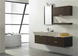 Cheap Modern Style Custom Bathroom Vanity Cabinets Lacquer Surface With Quartz Countertop wholesale