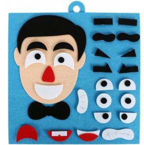 Cheap Felt Puzzle Toys Kids DIY Facial Expression Emotion Changing for Children Learning Education Velcro Sticks 30 X 30cm wholesale