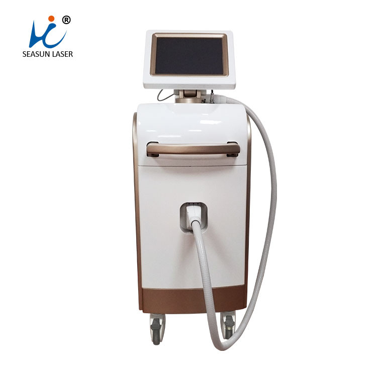 Cheap Vetical Laser Hair Equipment , Golden Micro Channel Laser Removal Machine wholesale