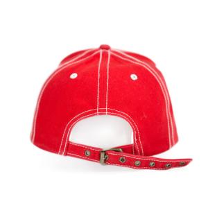 Cheap Fashionable Customize Red Metal shoes buckle patch Logo baseball sports Hats Caps wholesale
