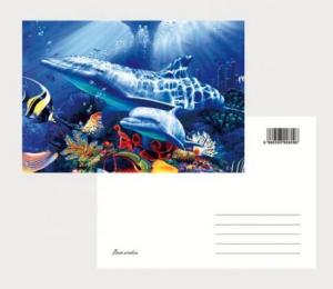 China 2021 Souvenir scenery Plastic lenticular 3D printing postcard with 3D flip effect post card printed by UV printer on sale