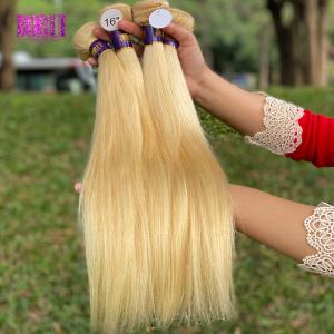 China 613 Straigth Blonde Raw Colored Hair Extension Human Hair Blond Hair Bundles on sale