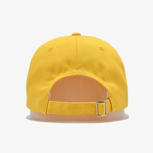 Cheap Embroidery Outdoor Sports Dad Hats Light Yellow Color Cotton Fabric For Unisex wholesale