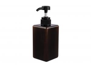 Cheap Square Brown Cosmetic PETG Bottle 450ml Large Capacity Reusable wholesale