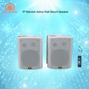 RH-AUDIO PA System IP Based Active White Speaker with Wall Mount Bracket