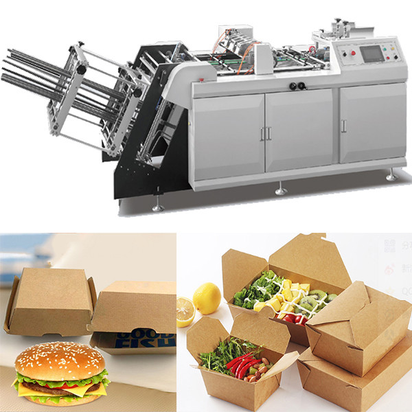 China OEM Automatic Paper Lunch Box Machine Pizza Take Away Food Box Machine on sale