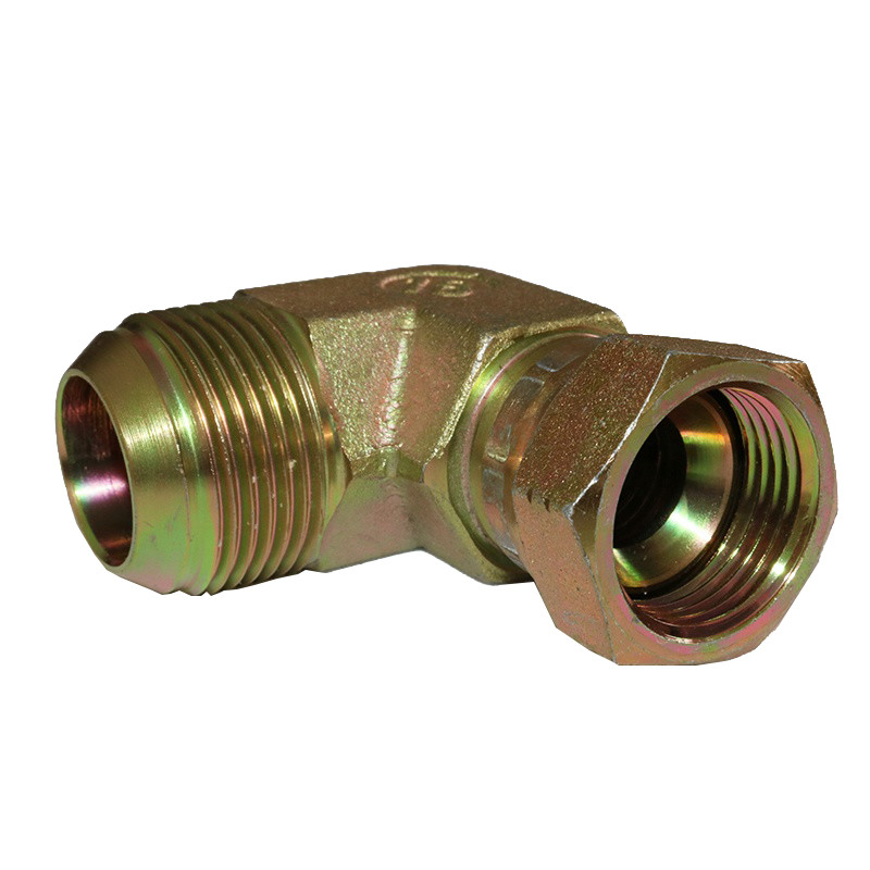 China One year warrantee factory Copper Union Elbow JIC thread 90 degree hydraulic fittings Connectors on sale