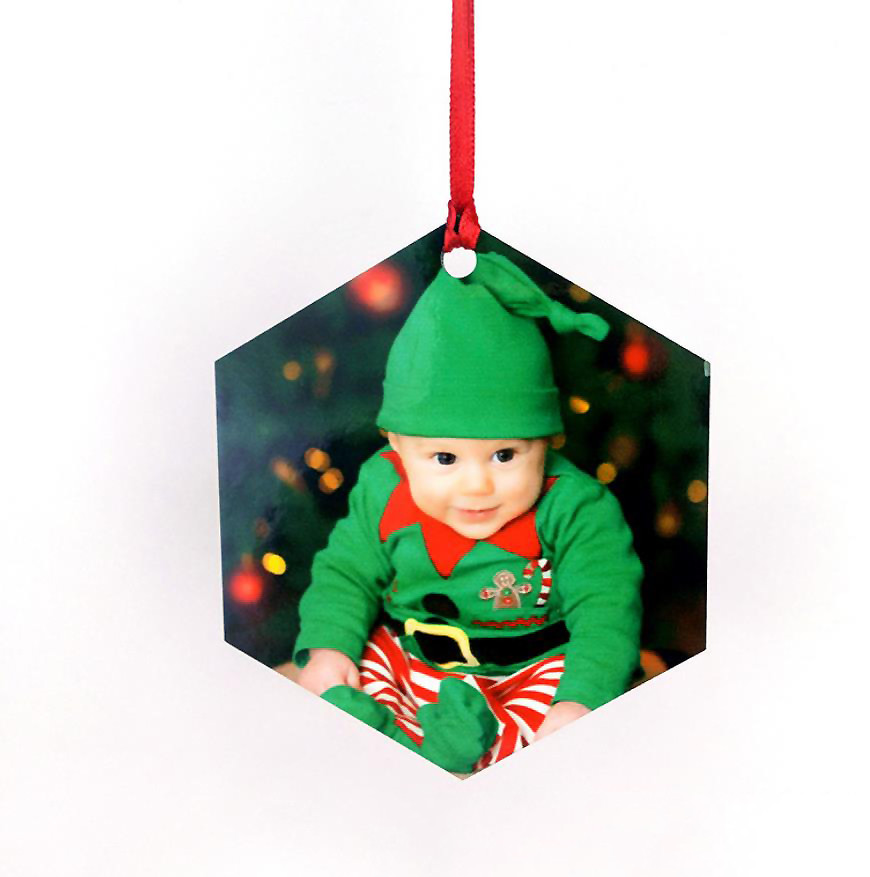 Buy cheap Hexagon Ornament MDF Board Dye Sublimation Blanks For Christmas Decoration from wholesalers
