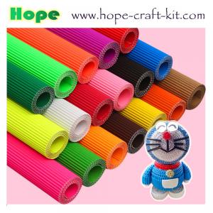 Cheap Colorful craft corrugated quilling paper for DIY toys / handcraft kids hand-craft diy material A4 size customer size wholesale