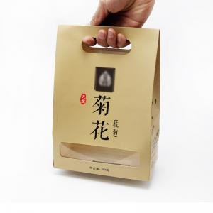 China CMYK Biodegradable Packaging Bags Craft Kraft Grocery Take Away Paper Bag For Food on sale