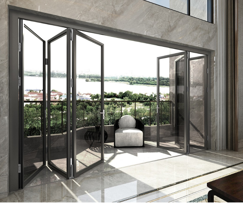 Cheap High And Low Waterproof Track Folding Door Humanized Alloy 6063 T5 wholesale
