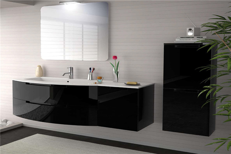 Cheap Single color and stainless steel sink  make custom bathroom vanity people like wholesale