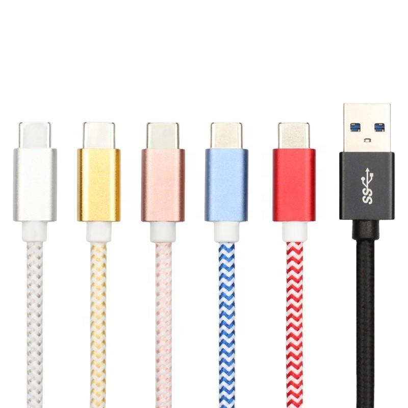 1 Meter Nickel Plated 3.1 Metal PD USB C Charging Cable for sale