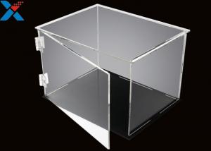 Cheap Rectangle Acrylic Display Box Open Door Assembled Clear Dust Storage Box wholesale