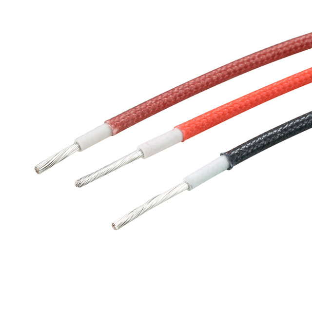 China Silicone Insulation Fiberglass Braided Wire Heat Resistant VDE Certificated H05SJ-K for sale