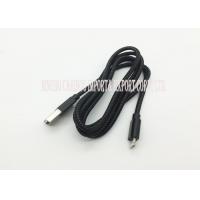China Black Fabric Braided Iphone Data Cable High Speed Transfer Rate Tough And Durable for sale