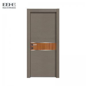 Cheap Hand Made Interior Flush Wood Doors / Gray PVC Wood Effect Front Doors wholesale